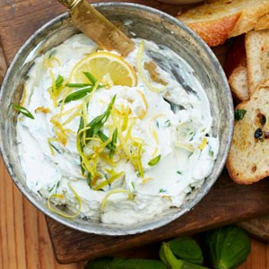 Lemon whipped goat cheese