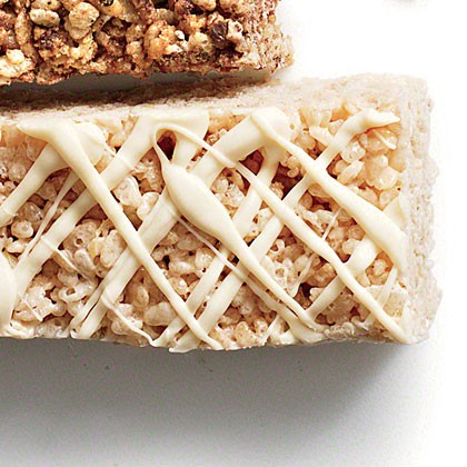 Lemon-white chocolate chewy crispy bars