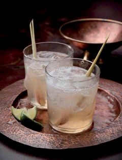 Lemongrass and ginger rum cocktail
