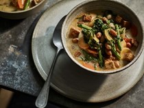 Lemongrass and peanut broth