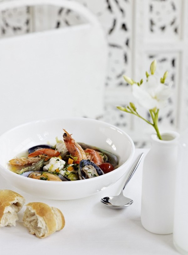 Lemongrass and seafood soup