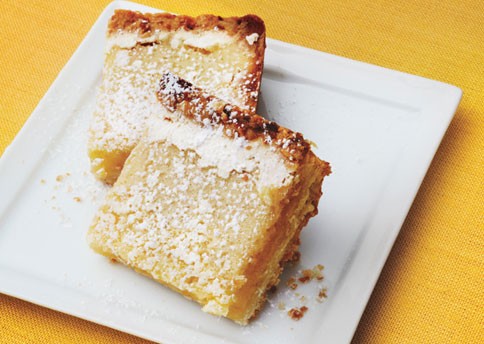 Lemongrass bars with coconut shortbread crust