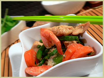 Lemongrass chicken shrimp