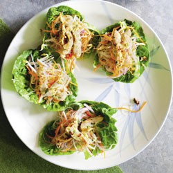 Lemongrass chicken with vermicelli noodle salad