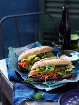 Lemongrass pork banh mi