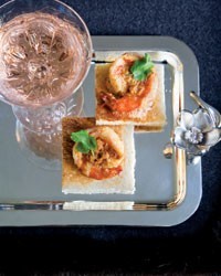 Lemongrass shrimp on toast