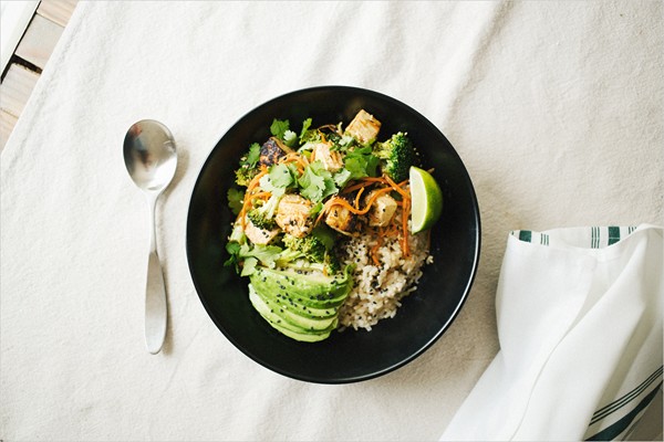Lemongrass tofu bowls