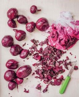 Lemony beets with toasted buckwheat groats, marjoram & stracciatella