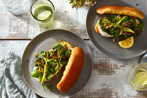 Lemony broccoli & mozzarella sandwiches