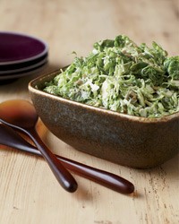 Lemony Brussels sprout slaw