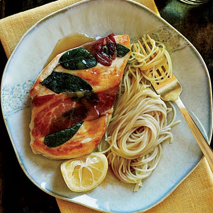 Lemony chicken saltimbocca