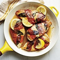 Lemony chicken saltimbocca