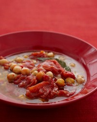 Lemony chickpea and oven-dried tomato stew