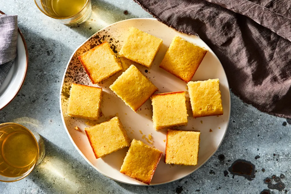 Lemony cornbread snacking cake