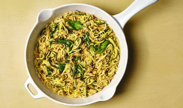 Lemony courgette orzo
