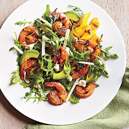 Lemony grilled shrimp salad