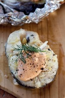 Lemony hake parcels on the braai
