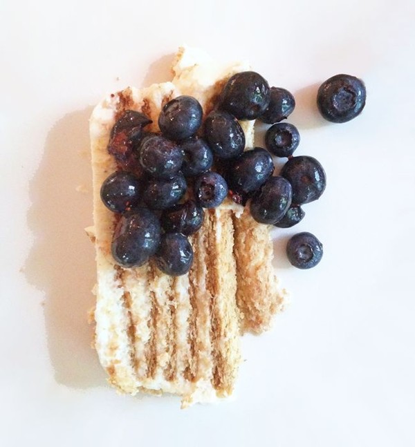 Lemony layered cheesecake