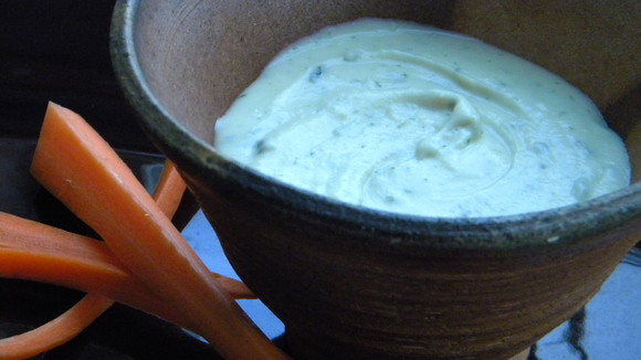 Lemony lima tarragon dip