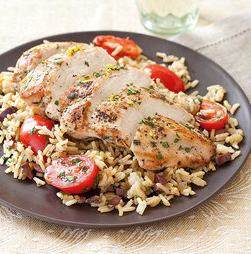 Lemony Mediterranean chicken and rice