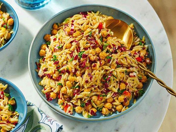 Lemony orzo pasta salad
