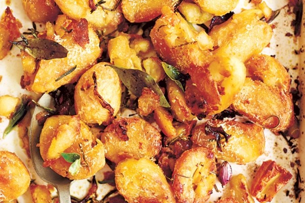 Lemony Parmesan spuds