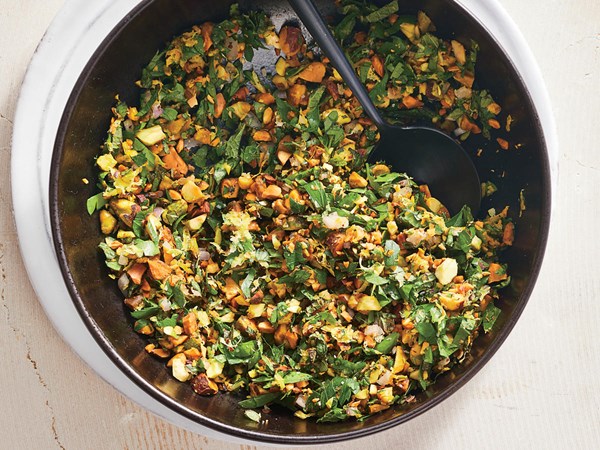 Lemony pistachio-herb relish