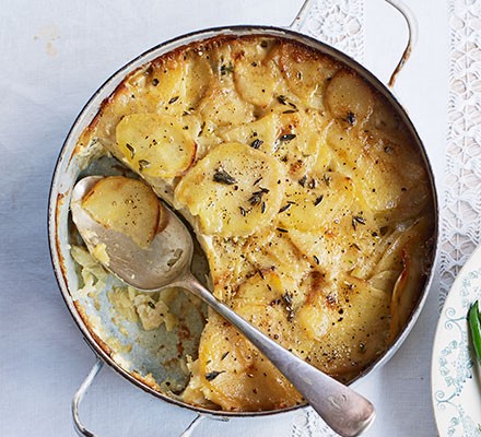 Lemony potato gratin