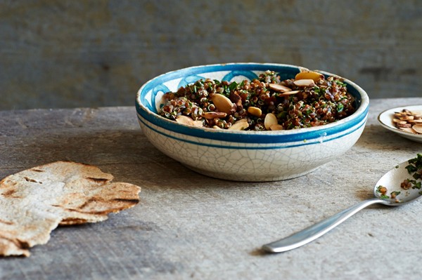 Lemony red quinoa tabbouleh