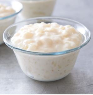 Lemony rice pudding