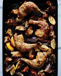Lemony roast chicken