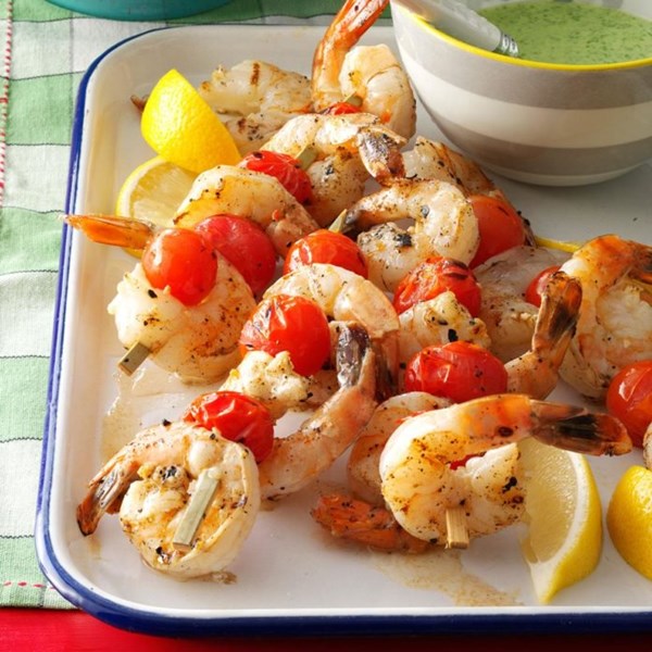 Lemony shrimp and tomatoes