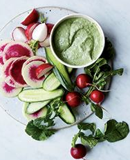 Lemony tofu-herb dip