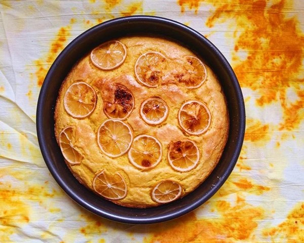Lemony turmeric tea cake