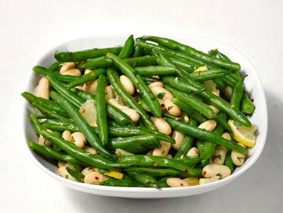 Lemony two-bean salad