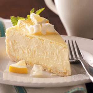 Lemony white chocolate cheesecake 