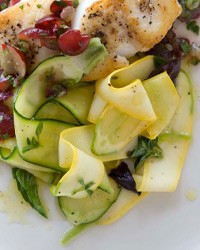 Lemony zucchini with basil