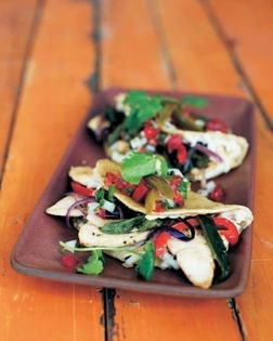 Lengua tacos with tomatillo salsa