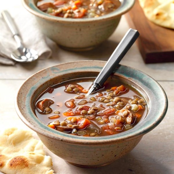 Lentil & chicken sausage stew
