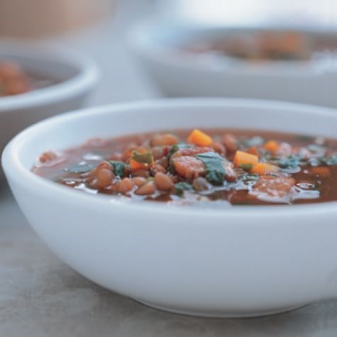 Lentil & spinach soup