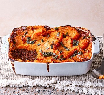 Lentil & sweet potato cottage pie