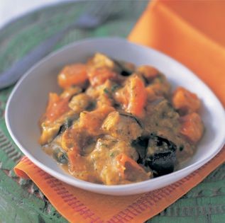 Lentil and aubergine curry