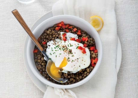 Lentil and egg bowl