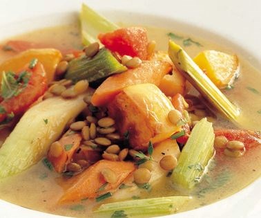Lentil and harvest vegetable casserole