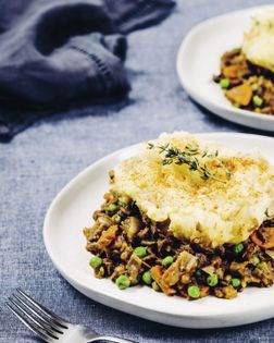 Lentil and mushroom shepherd's pie