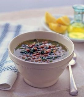 Lentil and spinach soup