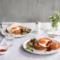 Lentil and sweet potato cakes