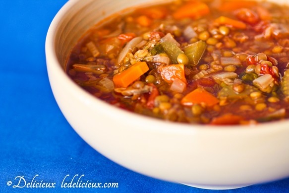 Lentil and vegetable soup