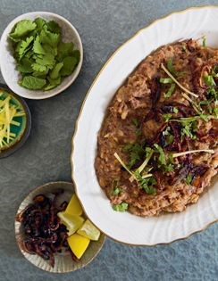 Lentil, barley and oat stew (Beef kitchra)