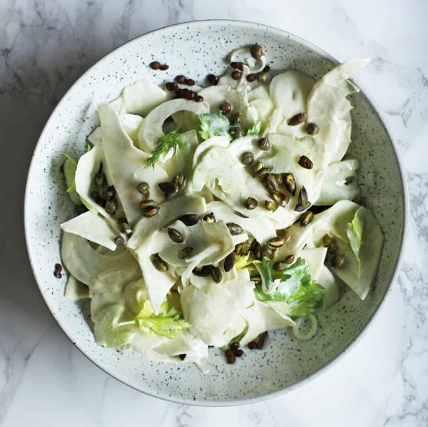 Lentil, celeriac and apple salad